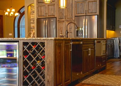Natural Wood Custom Quality Kitchen Wine Rack Cabinets
